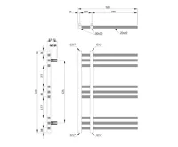 SAPHO MAGDALENA otopné těleso 500x688mm, chrom (7)