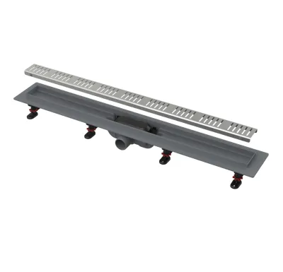 ALCAPLAST Sprchový liniový žlab plastový, s okrajem a perforovaným roštem, délka 850 mm APZ10-850M