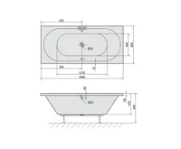 POLYSAN VIVA B SLIM obdélníková vana 185x80x47cm, bílá (4)