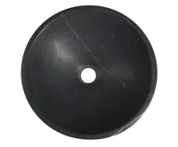 SAPHO BLOK kamenné umyvadlo na desku Ø 40cm, matný černý Marquin (3)