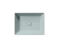 GSI KUBE X keramické umyvadlo na desku, 50x37cm, ghiaccio mat (1)