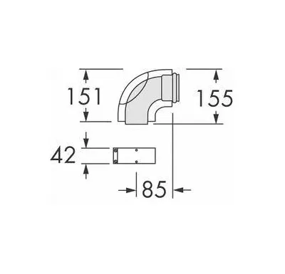 Vaillant Koleno 90°