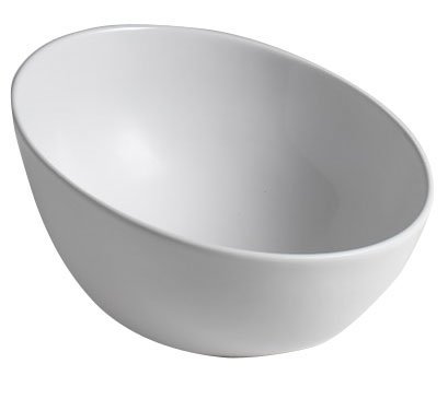 Sapho dome obliquo keramické umyvadlo na desku vysoké, ø 44,5cm, bílá