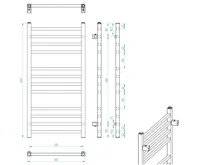 SAPHO METRO otopné těleso 450x890 mm, černá mat (7)