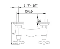 AQUALINE VICTORIA nástěnná sprchová baterie, chrom (2)