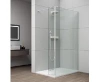 POLYSAN ESCA WHITE MATT jednodílná sprchová zástěna k instalaci ke stěně, sklo čiré, 1100 mm (2)