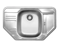 NOVASERVIS Dřez 49x78 rohový s odkapem a přepadem nerez - DR49/78R