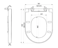 AQUALINE DONA WC sedátko, Soft Close, Easy Take, bílá (10)