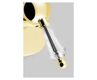 SAPHO KIRKÉ CRYSTAL podomítková sprchová baterie, 2 výstupy, páčka krystal, zlato (1)