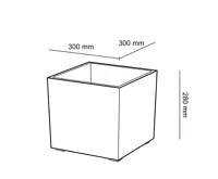 Granisil granitový květináč KUBI 30 cm Béžový (2)