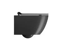 GSI PURA závěsná WC mísa, Swirlflush, 36x50cm, černá dual-mat (1)
