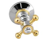 SAPHO ANTEA podomítková sprchová baterie, 2 výstupy, chrom/zlato (4)