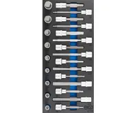 BGS Modul - hlavice zástrčné - vnitřní šestihran, sada 24 dílů