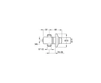 SILFRA QUIK samouzavírací podomítkový ventil pro urinál, chrom (2)