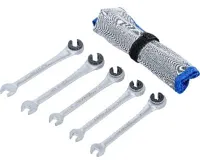 BGS Klíče očkoploché ráčnové,  otevřené, 5dílná (1)