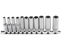 BGS Ořechy prodloužené sada 11 dílů na kolejnici SAE - palcové BGS Ořechy prodloužené sada 11 dílů na kolejnici SAE - palcové