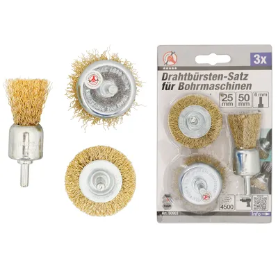 BGS Kartáče drátěné,  sada 3 pcs.