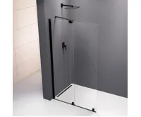 POLYSAN ROLLS BLACK sprchové dveře do prostoru 1400 mm, výška 2000 mm, čiré sklo