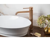 SAPHO FLAWO stojánková umyvadlová baterie vysoká, měď mat (3)