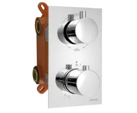 SAPHO KIMURA podomítková sprchová termostatická baterie, box, 3 výstupy, chrom