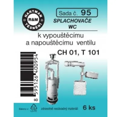 Hartman Sada č.  95: sada k napoušť. a vyp. ventilu WC -T 101, CH 01