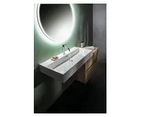 SAPHO AQUATIC umyvadlo, litý mramor, 100x46cm, bílá (1)