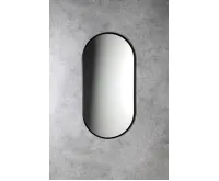 SAPHO AROWANA oválné zrcadlo v rámu 45x90cm, černá mat (5)