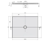 POLYSAN MIRAI sprchová vanička z litého mramoru, obdélník 110x90x1,8cm, levá, bílá (9)