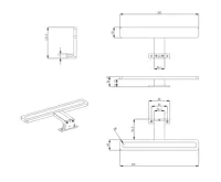 SAPHO MIRAKA LED svítidlo 5W, 230V, 300x35x120mm, IP44, akryl, chrom (7)