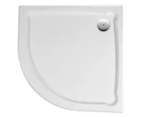 GELCO HERA sprchová vanička z litého mramoru, čtvrtkruh, 90x90x7,5cm, R550, bílá