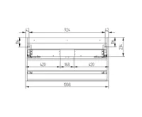 Aira desk koupelnová skříňka, bílá, 2 zásuvky, 1010x530x460 mm (2)