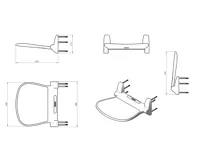 GEDY SOUND sklopné sedátko do sprchového koutu, 38x35,5cm, bílá (8)