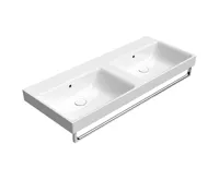 GSI NUBES keramické dvojumyvadlo 120x50cm, broušená spodní hrana, bez otvoru, bílá ExtraGlaze (5)