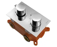 SAPHO KIMURA podomítková sprchová termostatická baterie, box, 3 výstupy, chrom (3)