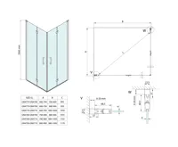 GELCO LORO obdélníkový sprchový kout 800x700mm, rohový vstup (6)
