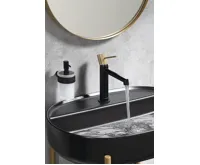 SAPHO SOLARIS stojánková umyvadlová baterie, černá/zlato mat (5)