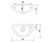 CREAVIT OVAL keramické umývátko 39x23cm, bílá (7)