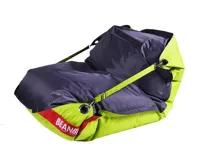 Sedací pytel 189x140 duo limet - dark gray (2)