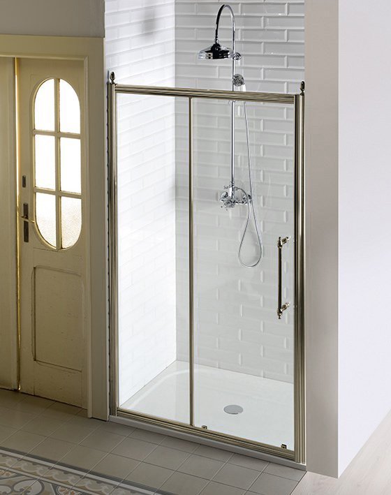 GELCO ANTIQUE sprchové dveře posuvné,1200mm, ČIRÉ sklo, bronz