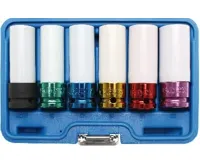 BGS Hlavice nástrčné 1/2", 15 - 22 mm, prodluž.,s plast. ochrannou, sada 6 dílů (1)