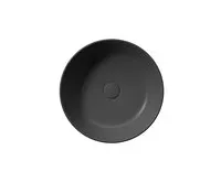 GSI KUBE X keramické umyvadlo na desku, průměr 45cm, černá mat (1)