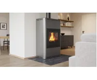 HS Flamingo Krbová kamna AQUAFLAM ® 25 s výměníkem - šedá, automatická regulace (21)