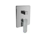 Sprchová baterie podomítková s přepínačem, Mada, Mbox, hranatý kryt, chrom