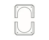 ALMEVA LIL krycí deska dvojdílná 80/125