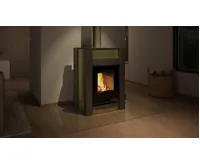 HS Flamingo Krbová kamna AQUAFLAM VARIO ® KALMAR 11/5kW olivová, elektronická regulace (20)