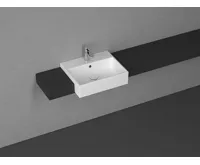 ISVEA PURITY keramické umyvadlo polozápustné, 50x42cm, bílá (6)