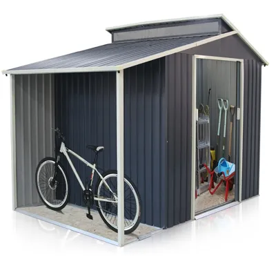 Zahradní domek HERA Z-B s přístřeškem 5,65 m2 antracit IWH-10230046