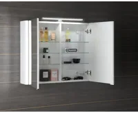 SAPHO LUCIE galerka s LED osvětlením, 86x70x17cm, bílá (6)