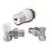 1/2&quot; Rohová sada připojení radiátoru s termostatickou hlavicí SENSO