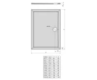 POLYSAN KARIA sprchová vanička z litého mramoru, obdélník 80x70cm, bílá (4)